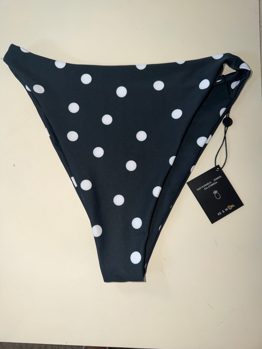 Skatie Kelly Bottom-Black and White Polka Dot High waist